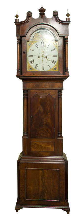 19thc mahogany longcase clock