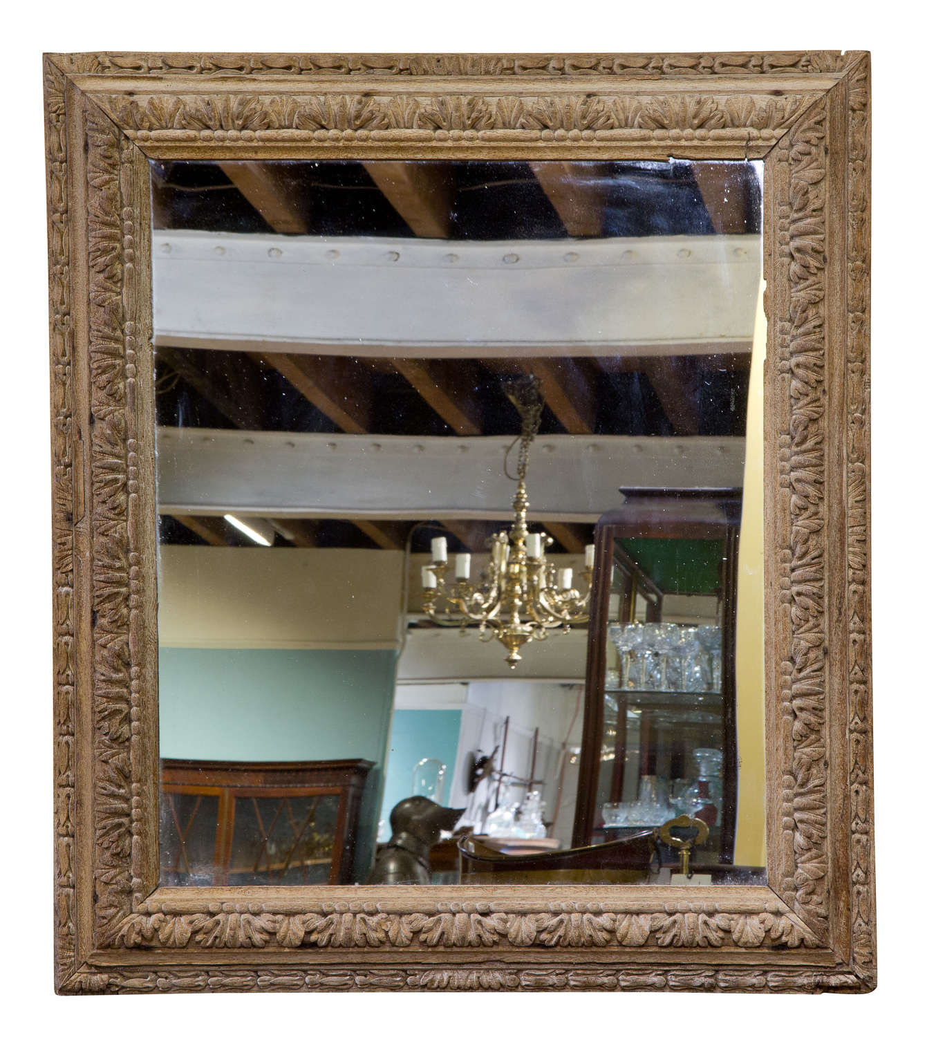 18thc oak framed mirror