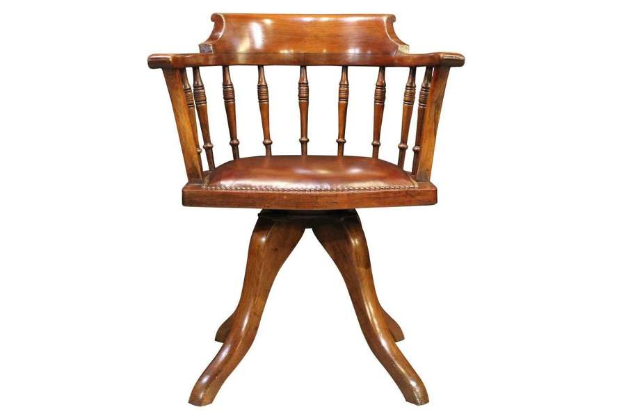 Victorian Mahogany Swivel Desk Chair