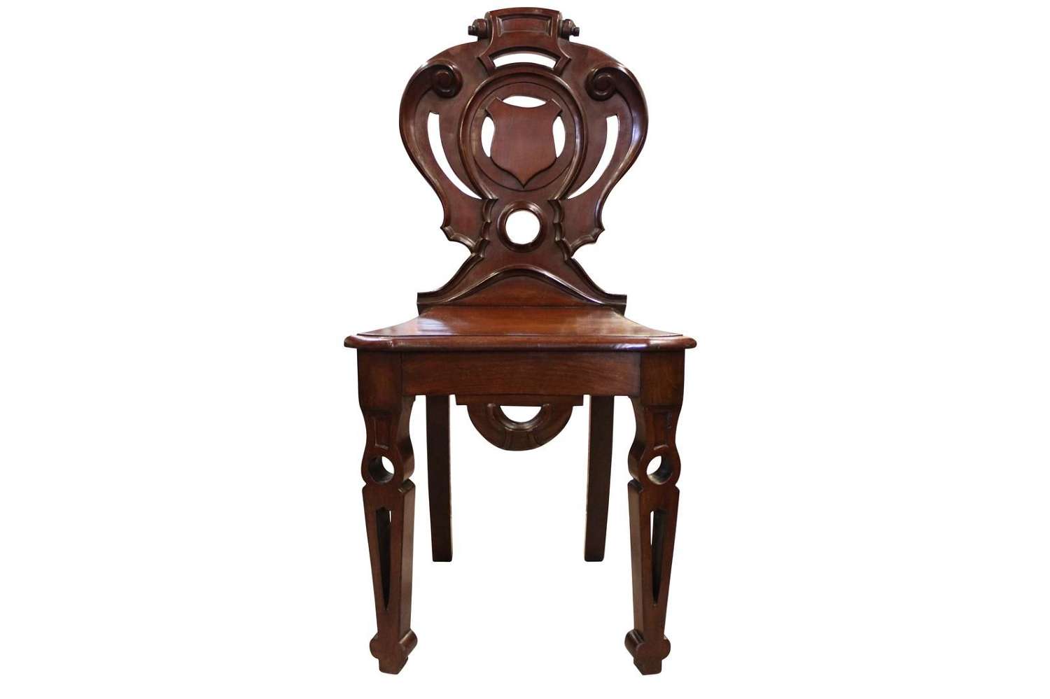 Fine Quality 19th Century Mahogany Hall Chair