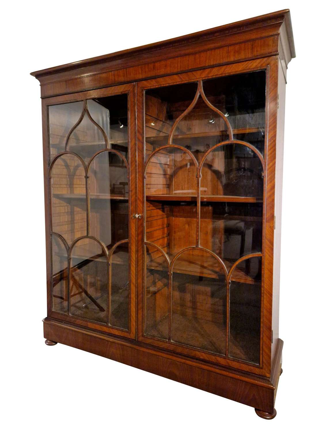 Georgian Mahogany Glazed Bookcase