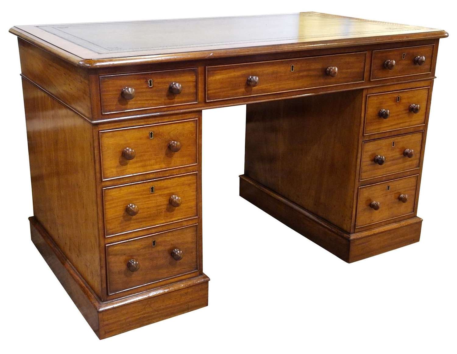 Fine Quality Mahogany Pedestal Desk