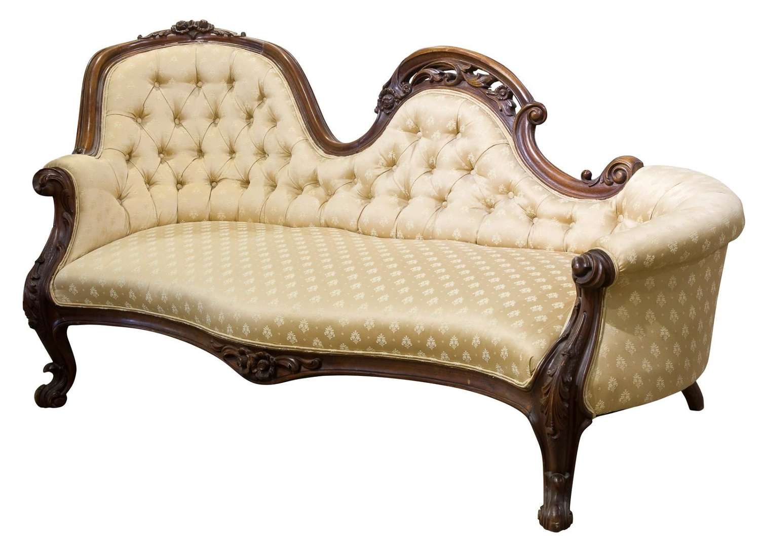 Victorian Period Walnut Double Ended Chaise