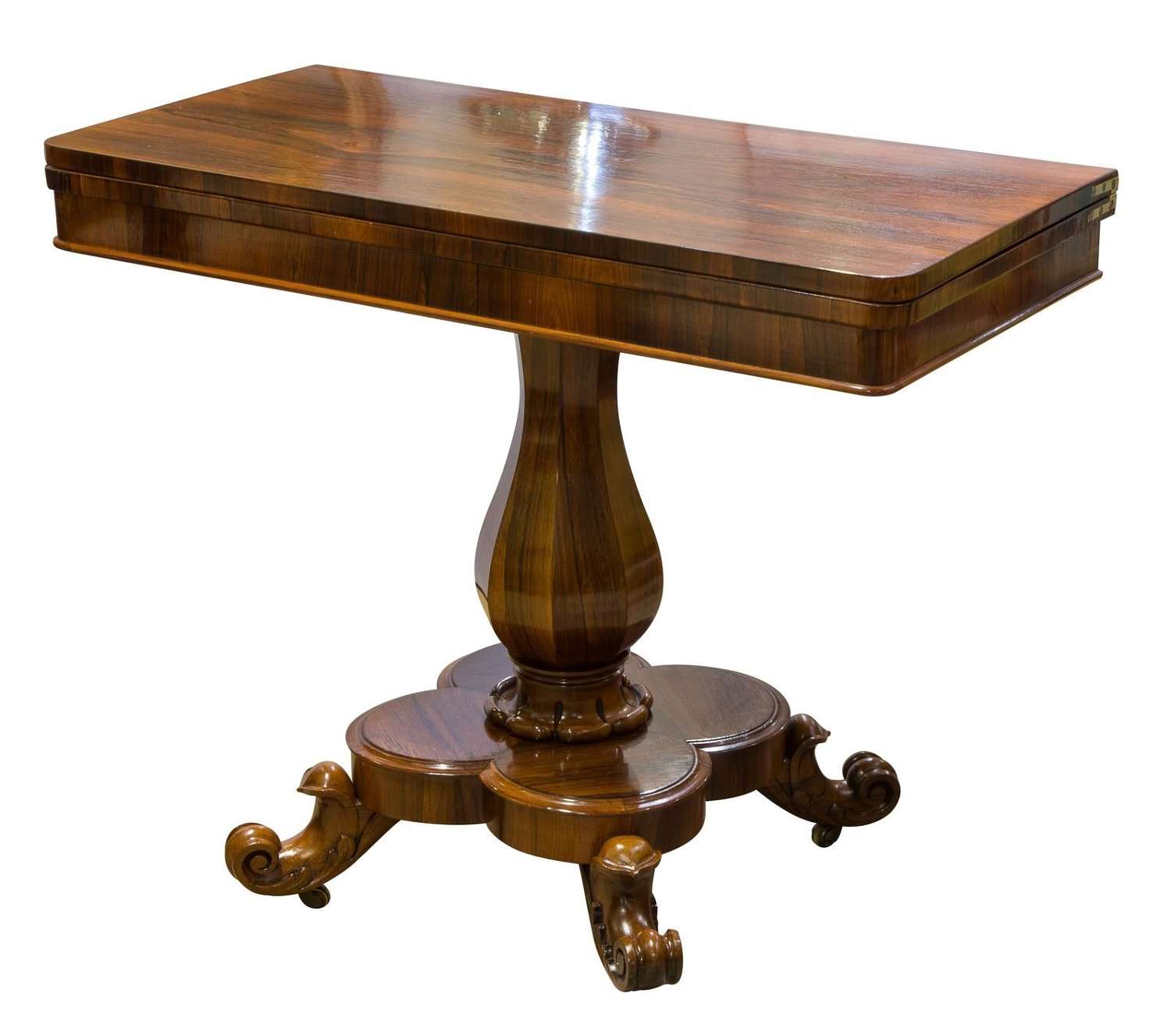Exceptional William IV Rosewood Card Table