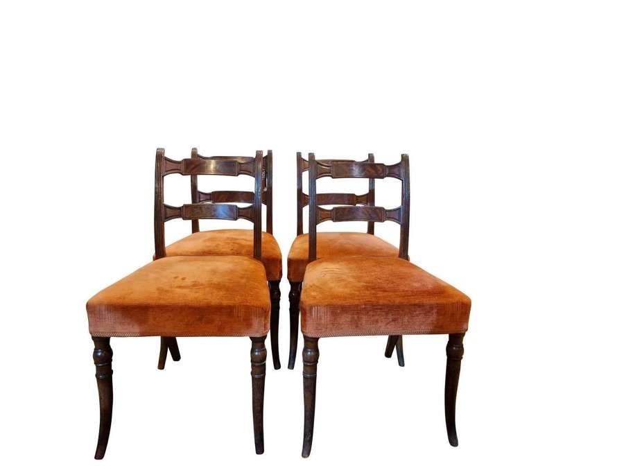 Set of Four Regency Mahogany Chairs