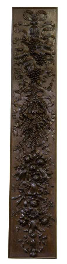 19th Century Carved Oak Panel