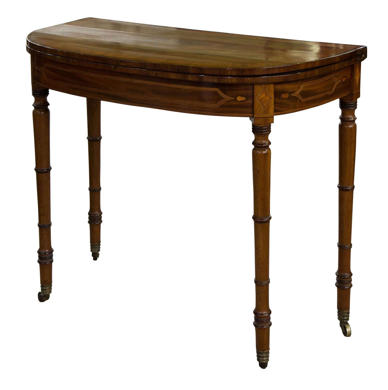 George IV D Shaped Card Table