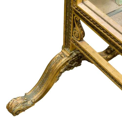 An Exceptionally Tall Ornate Gilt Cheval Mirror, circa 1890