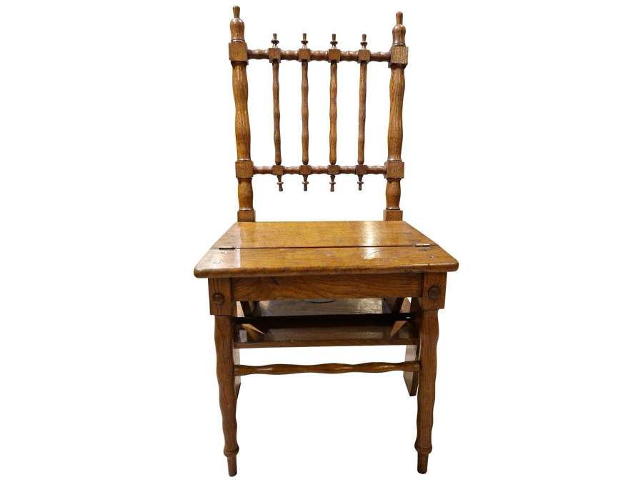 Oak Metamorphic Chair/Library Steps