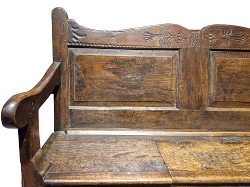 18th Century Oak Box-Seated Settle – French, Circa 1780