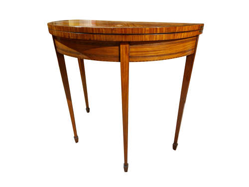 A Demi Lune Card Table