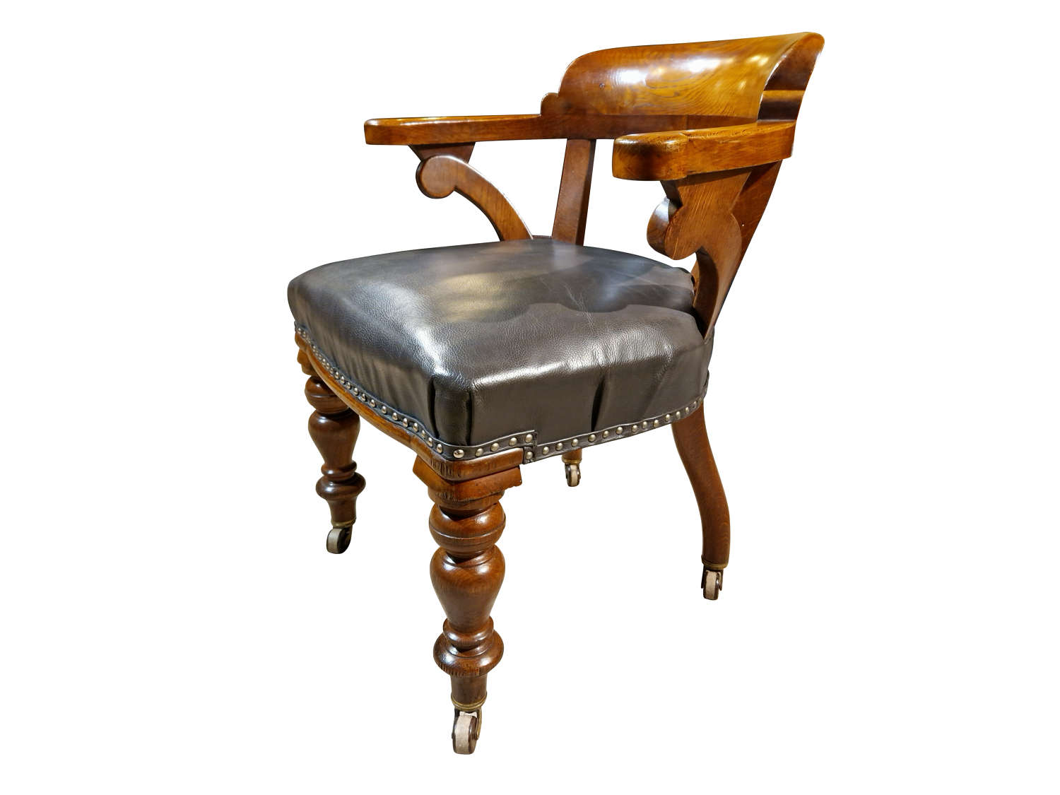 Victorian Oak Library Chair