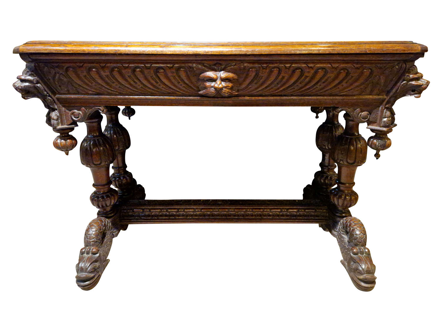 Exceptional Carved Oak Table