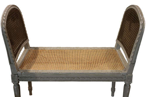 Continental Painted Caned Stool