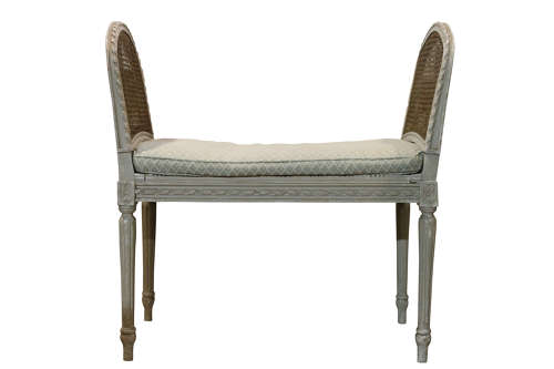 Continental Painted Caned Stool