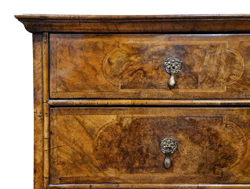 William & Mary Walnut Chest on Stand