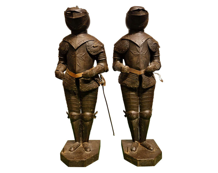 Pair of Miniature Full Suits of Armour