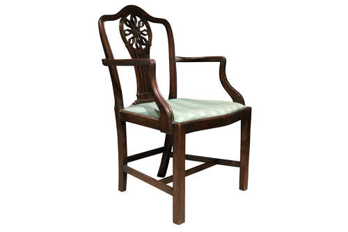 19th century mahogany Hepplewhite style carver/desk chair