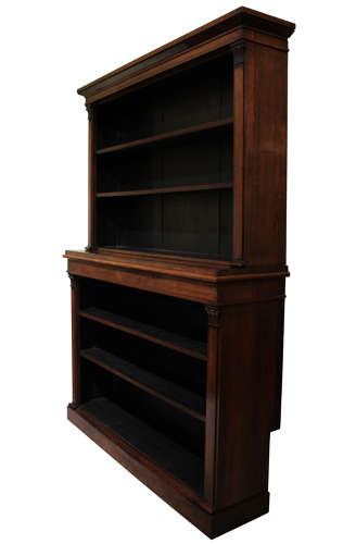 Early19thc Rosewood Open Bookcase
