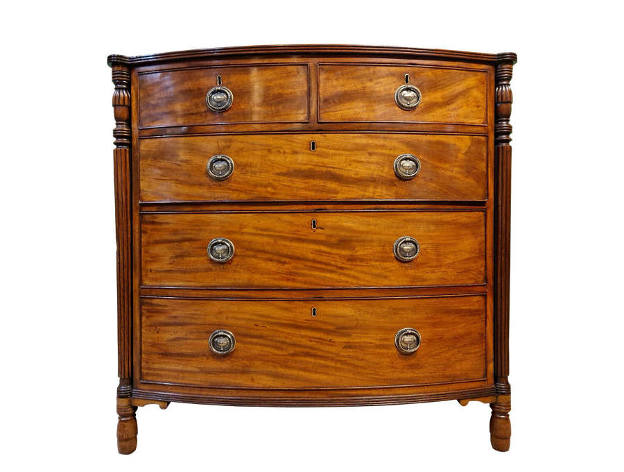 Regency Mahogany Bowfronted Chest of Drawers