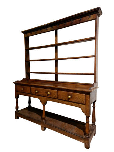 George III Oak Pot Board Dresser