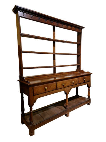 George III Oak Pot Board Dresser
