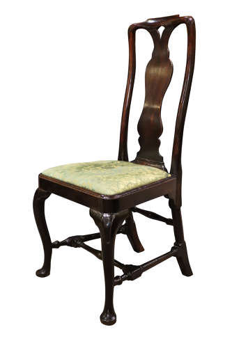 Pair of Geo I Walnut High Back Chairs