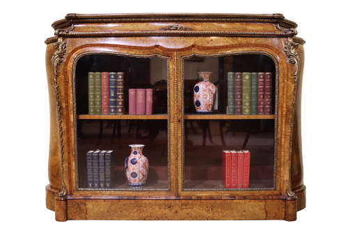 Exceptional Burr Walnut & Kingwood Side Cabinet