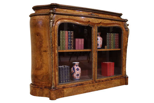 Exceptional Burr Walnut & Kingwood Side Cabinet