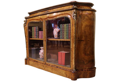 Exceptional Burr Walnut & Kingwood Side Cabinet