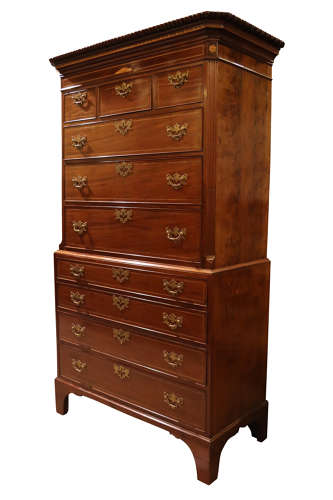 George III Mahogany Chest on Chest