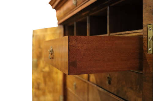 William and Mary period Burr Walnut Cabinet on Stand