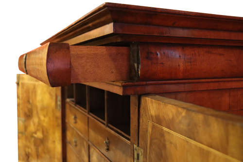 William and Mary period Burr Walnut Cabinet on Stand