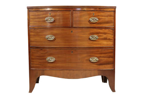 A Small Georgian Bowfronted Chest of Drawers