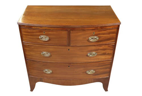 A Small Georgian Bowfronted Chest of Drawers