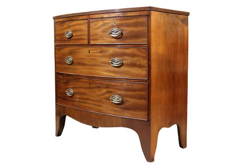 A Small Georgian Bowfronted Chest of Drawers