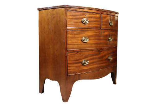 A Small Georgian Bowfronted Chest of Drawers