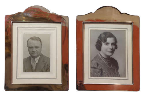 A Large Pair of Modern Silver Photograph Frames
