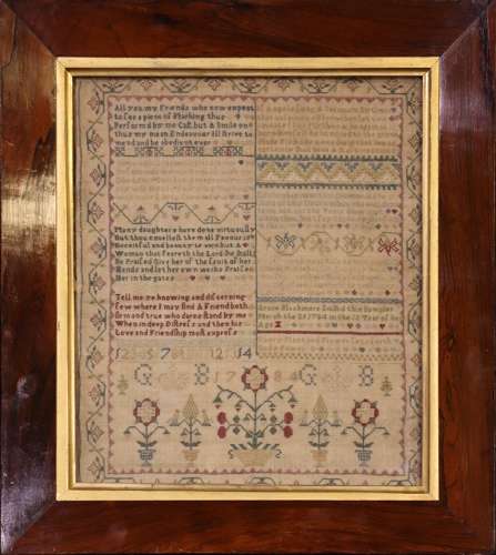 Georgian Sampler dated 1784
