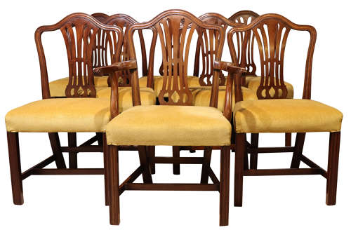 Set of 8 Mahogany Georgian Dining Chairs