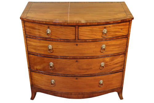 Fine Regency Mahogany Bowfronted Chest of Drawers