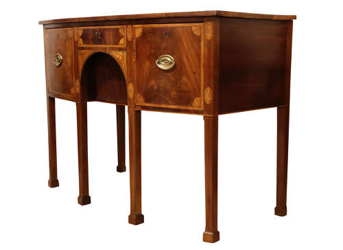 A Small Georgian Mahogany Bowfronted Sideboard