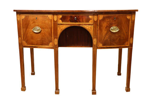 A Small Georgian Mahogany Bowfronted Sideboard