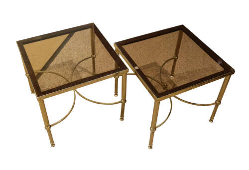Pair of Smoked Glass Side Tables
