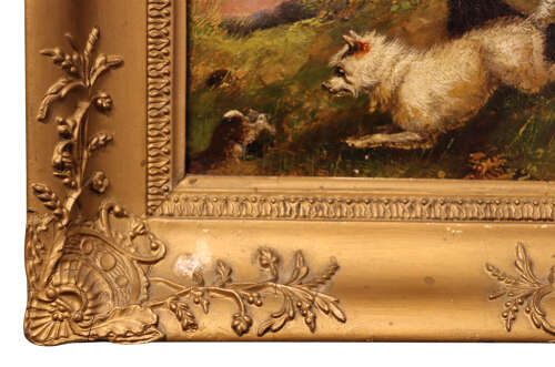 Oil on Canvas of Two Terriers