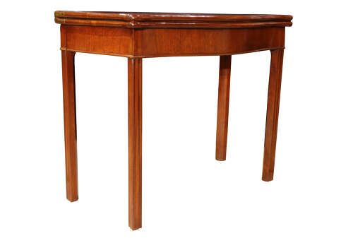 George III Serpentine Shaped Card Table