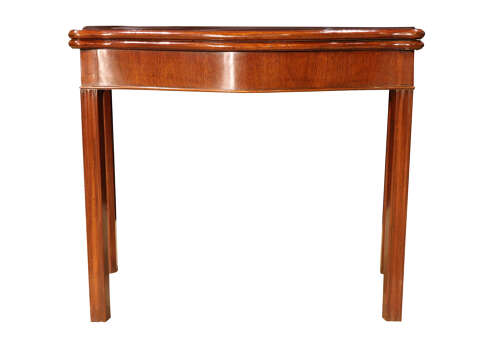George III Serpentine Shaped Card Table