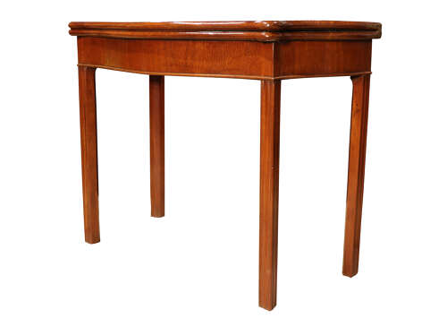 George III Serpentine Shaped Card Table