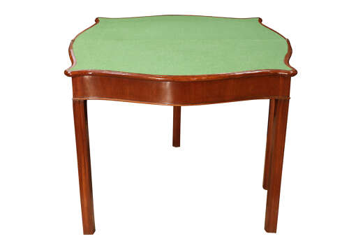 George III Serpentine Shaped Card Table