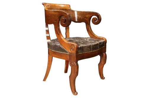 Louis Philippe Rosewood Desk Chair